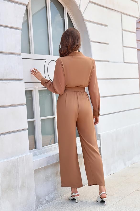 Love Welove Fashion Women’s Dressy Fall Jumpsuits – Long Sleeve Formal Rompers, Elegant Wedding Guest & Evening Outfits
