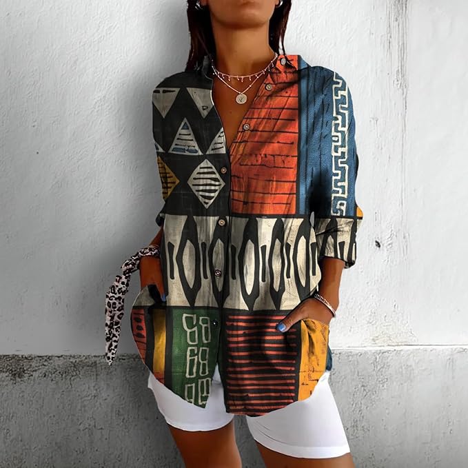 Fashion Summer Shirts V Neck Japanese Art Vintage Floral Graphic Button Down Trendy Hawaiian Holiday Outfits