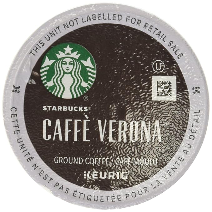 Starbucks K-Cup Coffee Pods—Dark Roast Coffee—Caffè Verona for Keurig Brewers—100% Arabica—4 boxes (96 pods total)