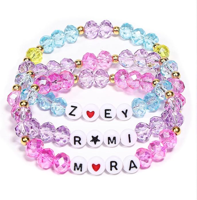 AICase for Korea-Pop Merch Gifts Toys Cosplay Inspired Crystal Bracelets 3 Pcs Stackable Stretch Friendship Beaded Bracelets Costume Merchandise Jewelry Gifts for Fans Birthday Christmas women