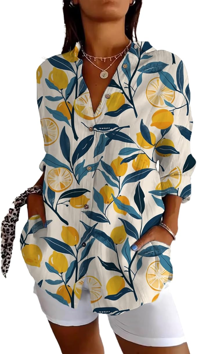 Fashion Summer Shirts V Neck Japanese Art Vintage Floral Graphic Button Down Trendy Hawaiian Holiday Outfits