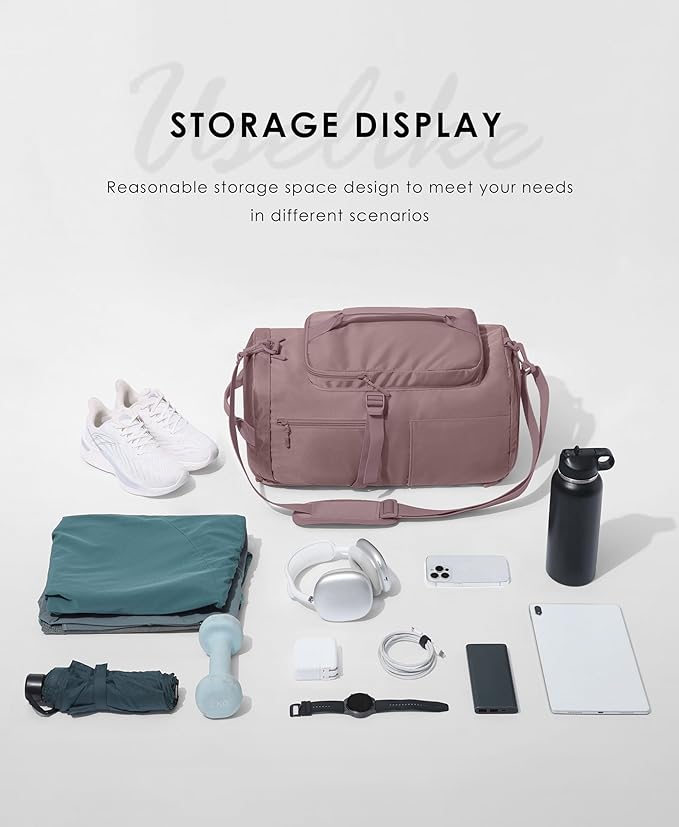 Gym Bag for Women with Shoe Compartment and Wet Pocket Convertible Gym Backpack workout Duffel Bag Multiple Pockets 30L