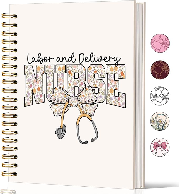 Lacama Nurse Gifts for Women, Nurse Notebook Journal, Nursing School Essentials, Nurse Appreciation Gifts, Nurses Week Gifts, Stethoscope Bow Spiral Notebook, Office School Supplies