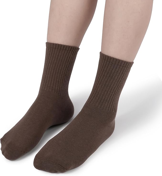 BomKinta Women Casual Calf Socks - Cute Cotton Crew Socks - Soft Above Ankle Sock 6 Pairs Size 5-10