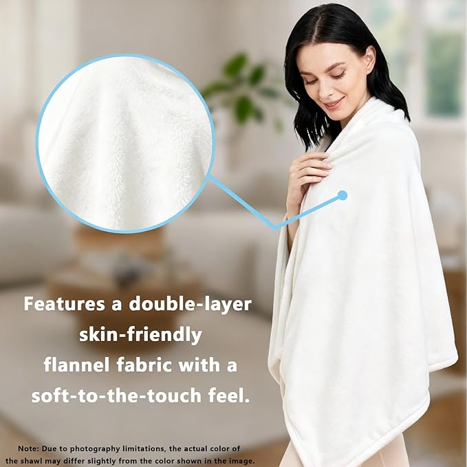 Women's Double Flannel Poncho - Snuggle Cape, Soft Warm Winter Wrap | Unisex Winter Wear for Home, Office, School