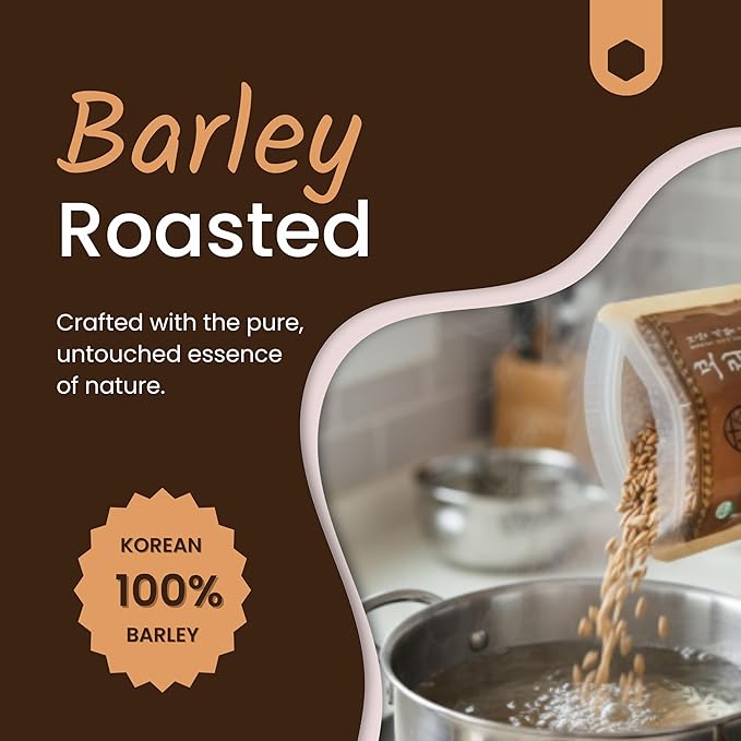 GAGOPA Roasted Barley Tea – 100% Korean Grain Tea, Smooth Nutty Flavor, Caffeine-Free Herbal Drink, Hot or Iced, 450g Bulk Pack