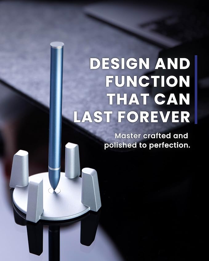 novium Hoverpen - Luxury Pen for Men & Women, Vertically Standing Executive Ballpoint Pen with Top Grade Free-Flowing Ink Refill, Metal Made, Unique Gifts, Luxury Pen for Men, Mens Gifts Ideas