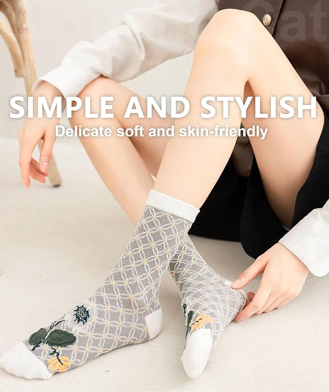 IIG 3-6 Pairs Womens Cute Animal Patterned Funny Novelty Cotton Crew Socks