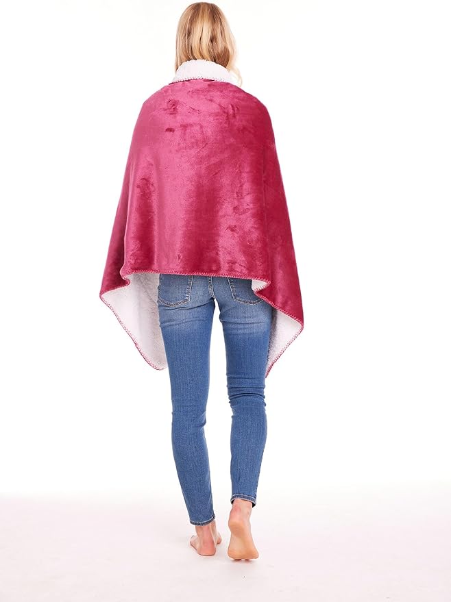 SIGNALS Womens Wearable Throw Blanket Poncho, Blanket Shawl With Pockets