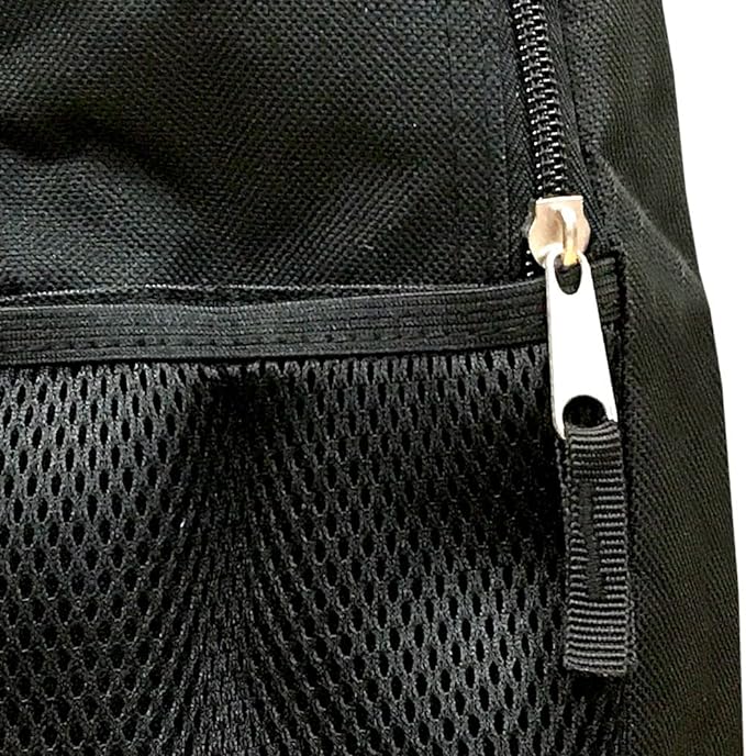 Disney Mickey Mouse Black Backpack for Kids and Adults - 17 Inch Air Mesh Padded Knapsack for School and Travel (Black-White)