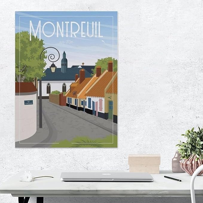 Jigsaw Puzzle 1000 Pieces for Adults，Montreuil France Street，Teens Boys Girls Puzzles Premium Quality Fun Family Challenging Puzzles for Birthday（50x70cm）-BN69