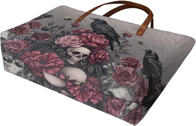 Womens Zip Up Tote Handbag Daisy Print Large Capacity Tote Purse Handbag Big Tote Bag Purse For Work Laptop