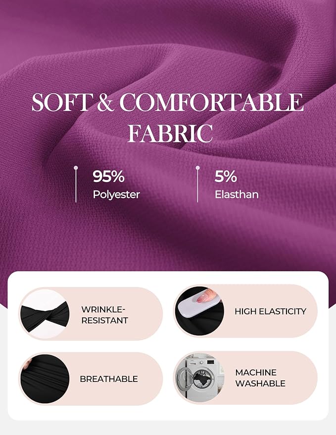 GRACE KARIN Work Dresses for Women 2026 V Neck Fit and Flare Midi Dresses Office Business Dress with Belt and Pockets
