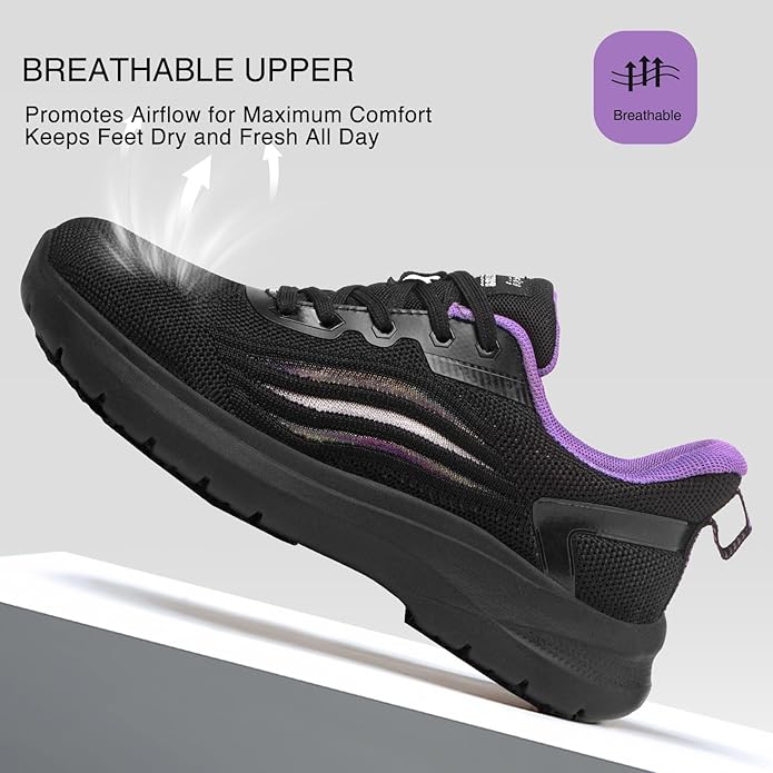 Treesky Non Slip Work Shoes for Women in Food Service - Slip Resistant, Comfortable & Lightweight Sneakers, Suitable for Restaurant, Kitchen & Nursing Crews