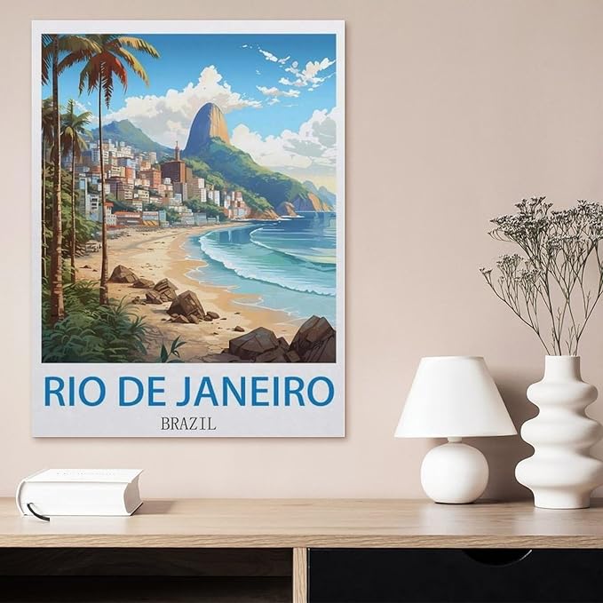 1000 Piece Jigsaw Puzzle，Rio De Janeiro Brazil，Adults Children Wood Toy Educational Game（75x50cm）-CJ65