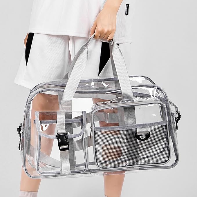 Small Gym Bag for Women, Travel Duffle Bag Carry On Weekender Bag with Shoe Compartment
