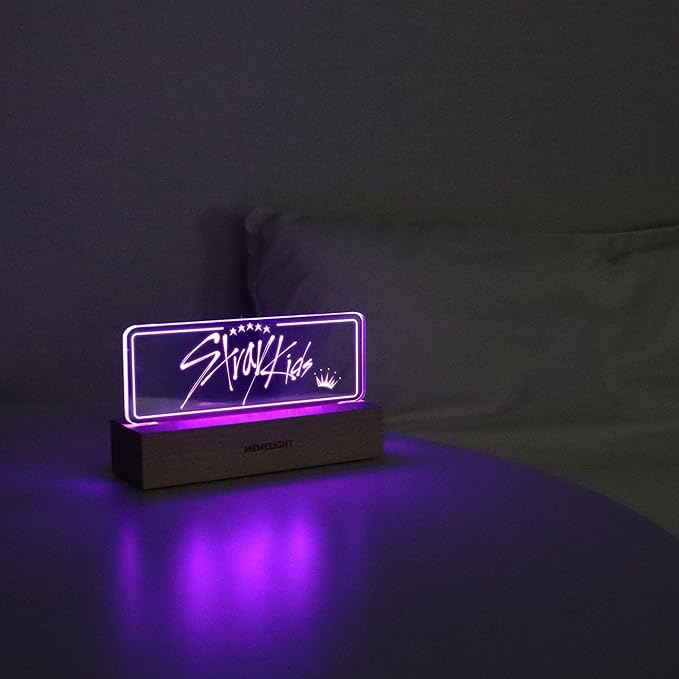 MEMELIGHT Stray Kid.s Night Light, Kpop Merchandise, Korean Idol Lamp for Stay, 7RGB Color, Dimmer, 8.3 x 4.2 x 1.7