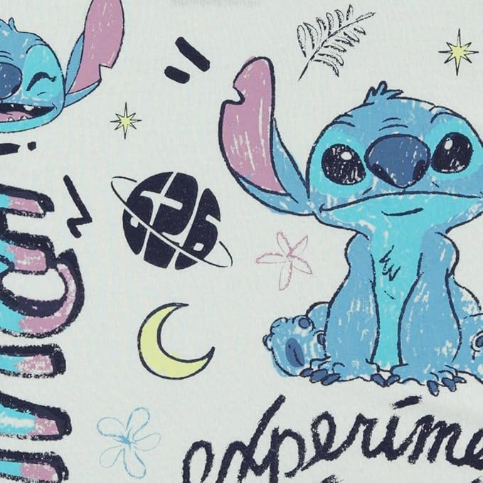 Disney Ladies Lilo and Stitch Shirt - Ladies Classic Lilo and Stitch Tee - Lilo and Stitch Short Sleeve Skimmer Crop Top Tee
