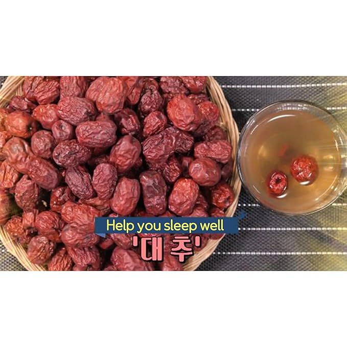 GAGOPA Dried Jujube Fruit – 100% Korean Red Dates, Naturally Sweet Flavor, Caffeine-Free Herbal Infusion, Great for Tea, Soups & Samgyetang, 500g Bulk Pack