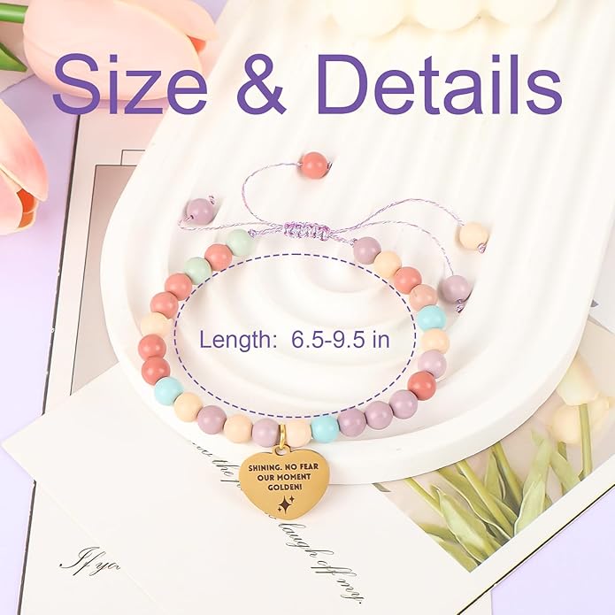 JIANZHEN KPop Bracelet Merch Natural Stone Kpop Bracelets Stuff Christmas Birthday K pop Jewelry Gifts Cosplay Outfits for Girlfriend Daughter Best Friend Sister Fans