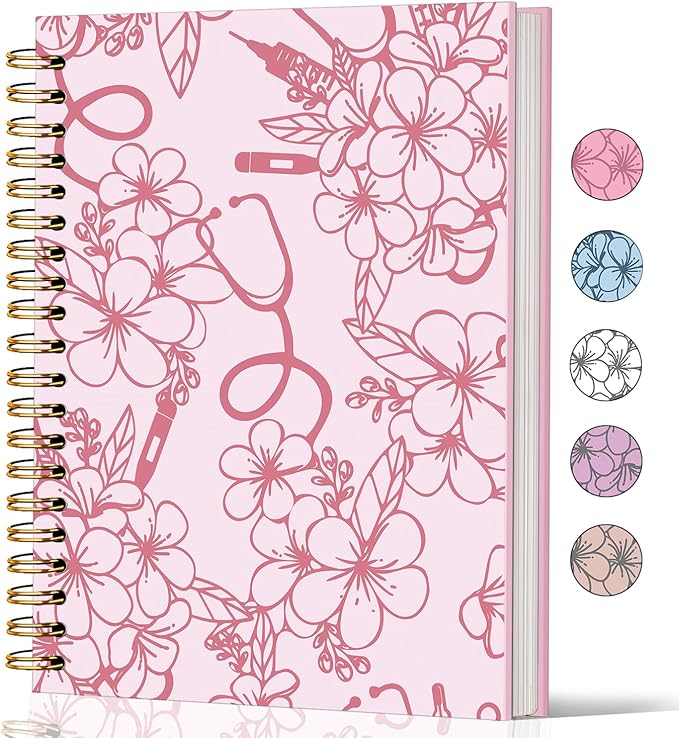 Lacama Nurse Gifts, Pink Nurse Notebook Journal for Women, Gifts for Nurses, Christmas Gift, Nursing School Essentials, Notebook for School Office Supplies 5.5x8.3 In