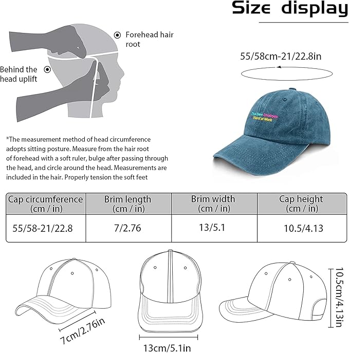 The New Employee Hard at Work Sport Hats for Men Light Weight Caps