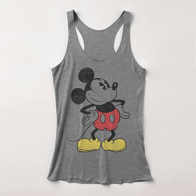 Women's Mickey & Friends Classic Mickey Distressed Racerback Tank Top