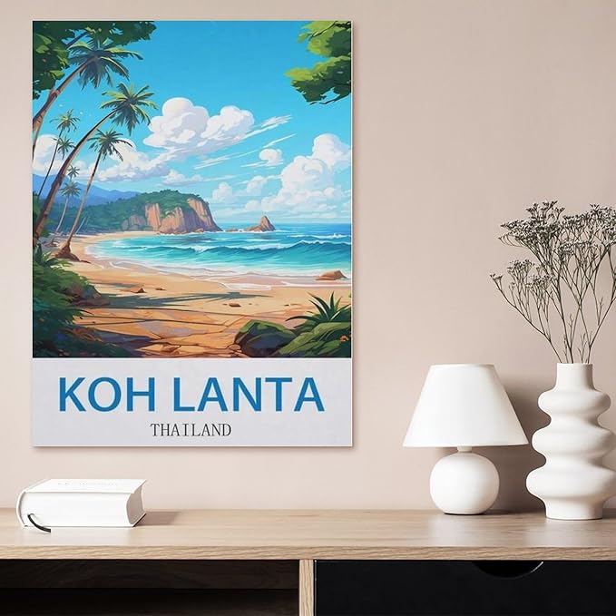 Jigsaw Puzzle 1000 Piece，KOH Lanta Thailand，Adult Puzzle DIY Kit Wood Puzzle Modern Home Decor Unique Gift（75x50cm）-CO27