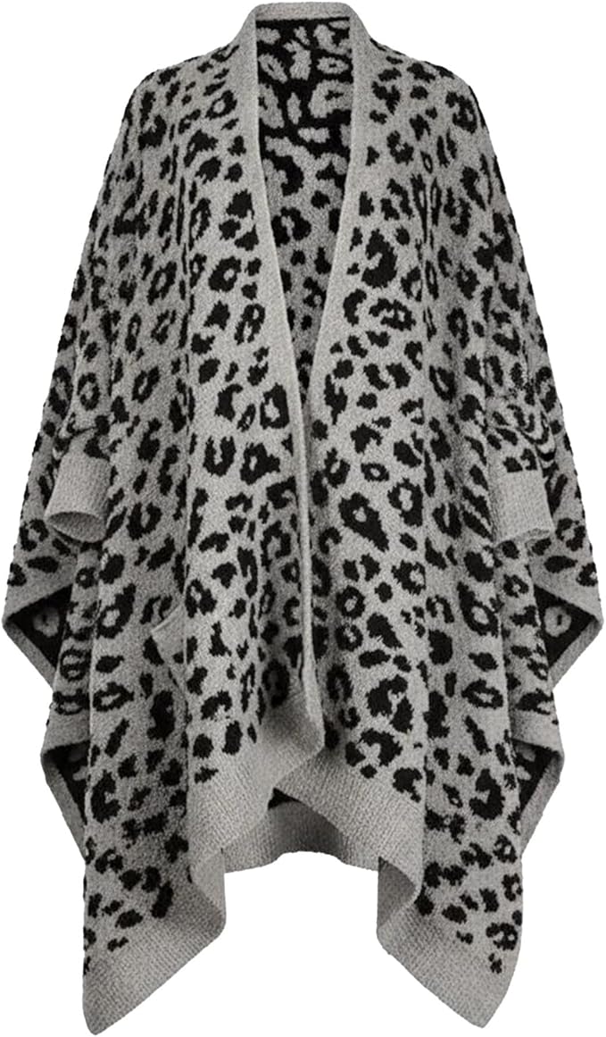 Wearable Blanket Sherpa Poncho Unique Office Work Warm Cozy Shawl TV Throw Blankets, Plush Cape Wrap for Adults
