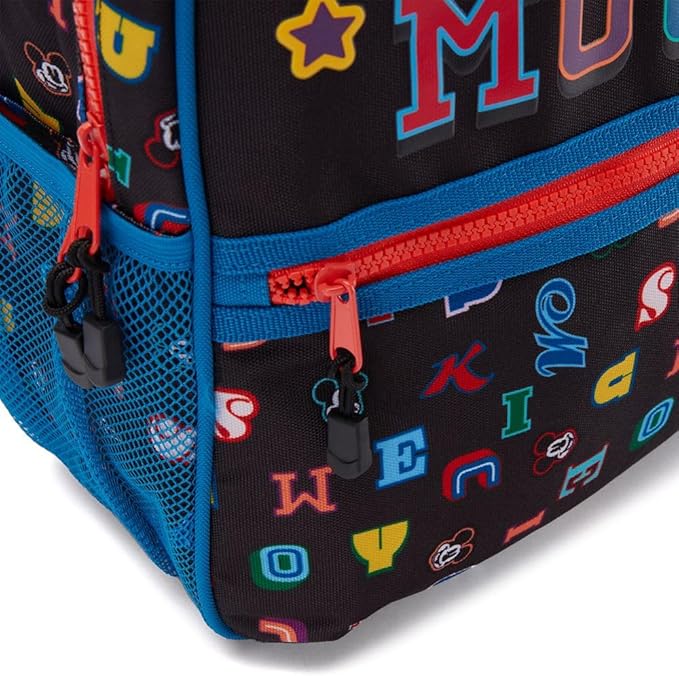 Disney Store Official Mickey Mouse Letters Backpack - Kids Backpack with Embroidered Accents, Adjustable Straps, Zip Compartments & Mesh Pockets, Screen Art Featuring Mickey Mouse