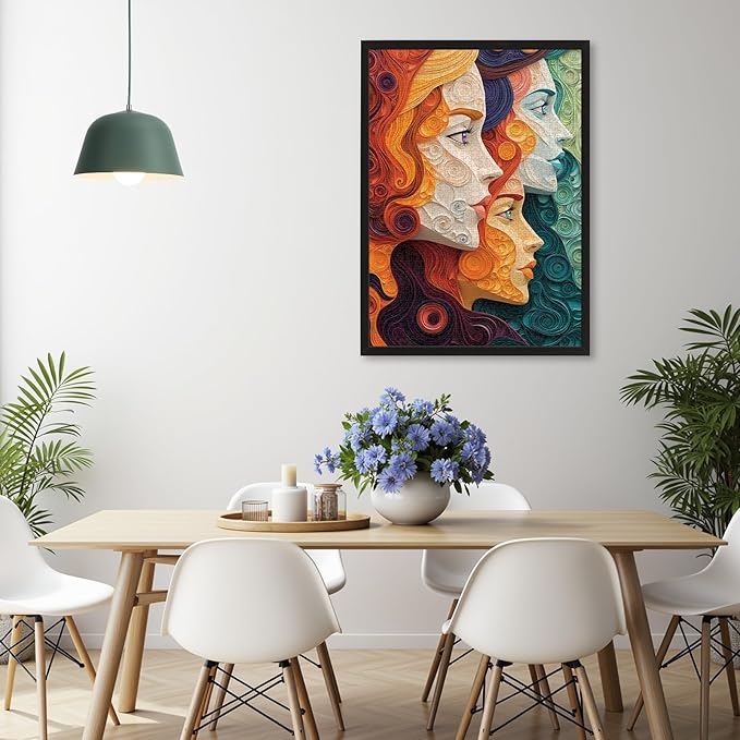 Naturelish Vibrant Female Portrait Jigsaw Puzzles for Adults 1000 Pieces, Difficult Puzzles Perfect for Game Night, Great Gift Idea, Size 26.65 x 19.25 in