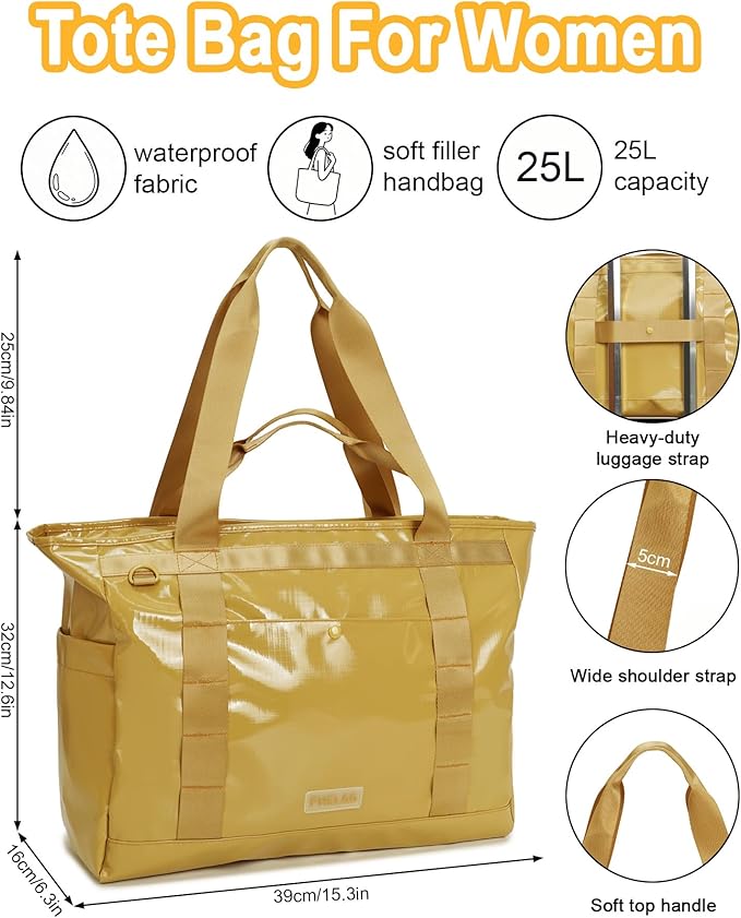Tote Bag for Women, Lightweight Beach Bag with Laptop Pocket for Teacher Nurse, Travel Shoulder Handbag for College