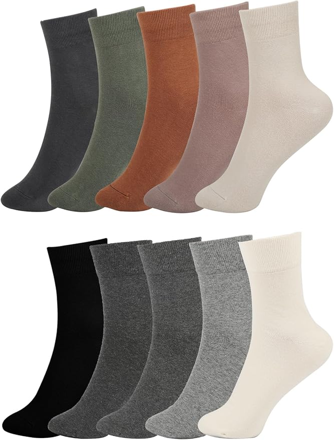 FGZ Women Thin Cotton Socks Soft Cozy Socks Cute Ankle Crew Socks 5 Pairs