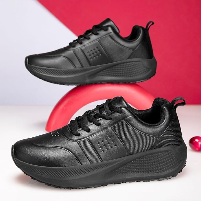 Women's Slip Resistant Work Shoes - Comfortable Lightweight Non-Slip Chef Shoes for Food Service, Restaurant & Kitchen Safety