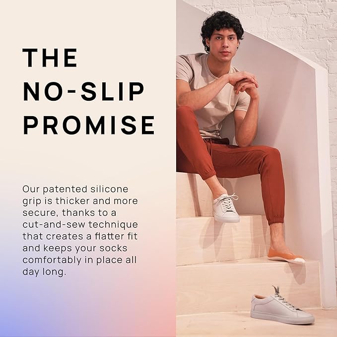 ONDO Low-Cut No Show Socks - Invisible in Flats & Loafers - Cotton & Aqua-X Nylon - No-Slip Fit for Men and Women - 4 Pack