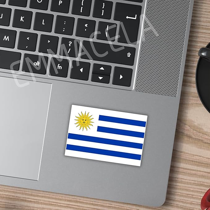 (3PCS) Uruquay Flag stickers, Countries Flag Stickers - Waterproof Vinyl Decals For Laptops, Tumblers, Water Bottles, Books, Scrapbooks, Size 3 x 2 Inch