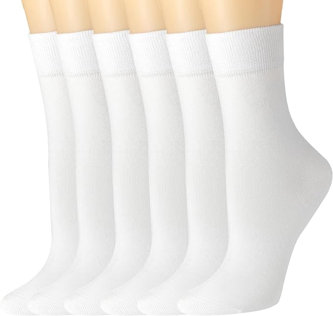 Losa Kute Super Soft Crew Socks Cozy Causal Athletic Socks 6 Pairs