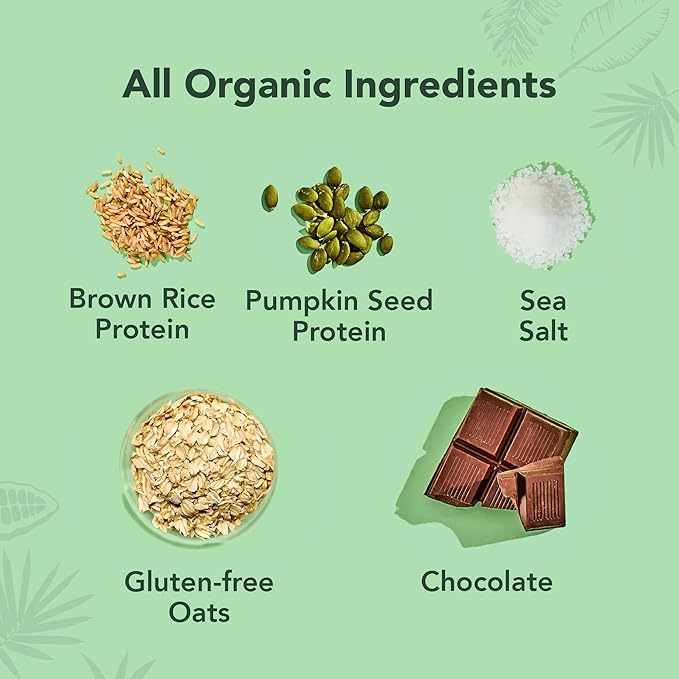 ALOHA Organic Plant Based Protein Bars - Oatmeal Chocolate Chip - 12 Count, 1.9oz Bars - Vegan Snacks, Low Sugar, Gluten-Free, Low Carb, Paleo, Non-GMO, Stevia-Free, No Sugar Alcohols