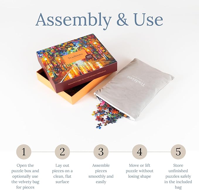 MOSAIC PUZZLES Farewell to Anger Puzzles for Adults - Premium Jigsaw Puzzles, 1000 Pieces