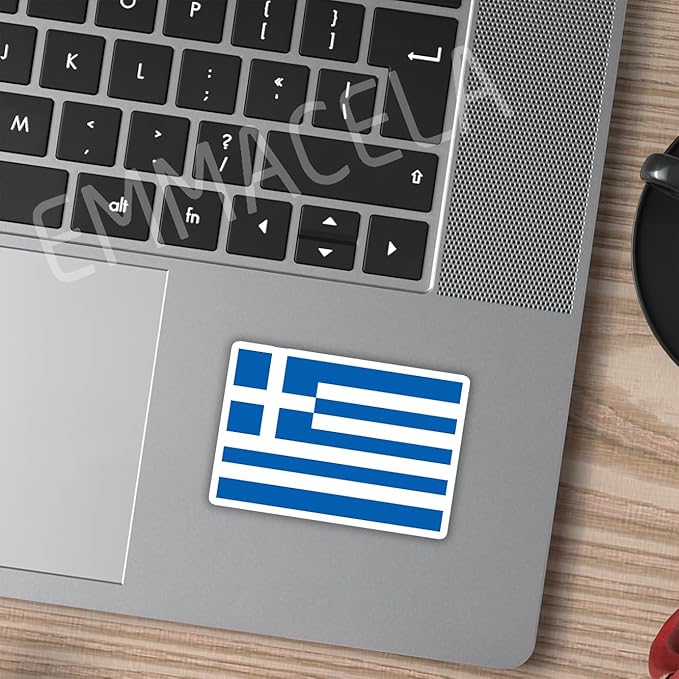 (3PCS) Greece Flag stickers, Countries Flag Stickers - Waterproof Vinyl Decals For Laptops, Tumblers, Water Bottles, Books, Scrapbooks, Size 3 x 2 Inch