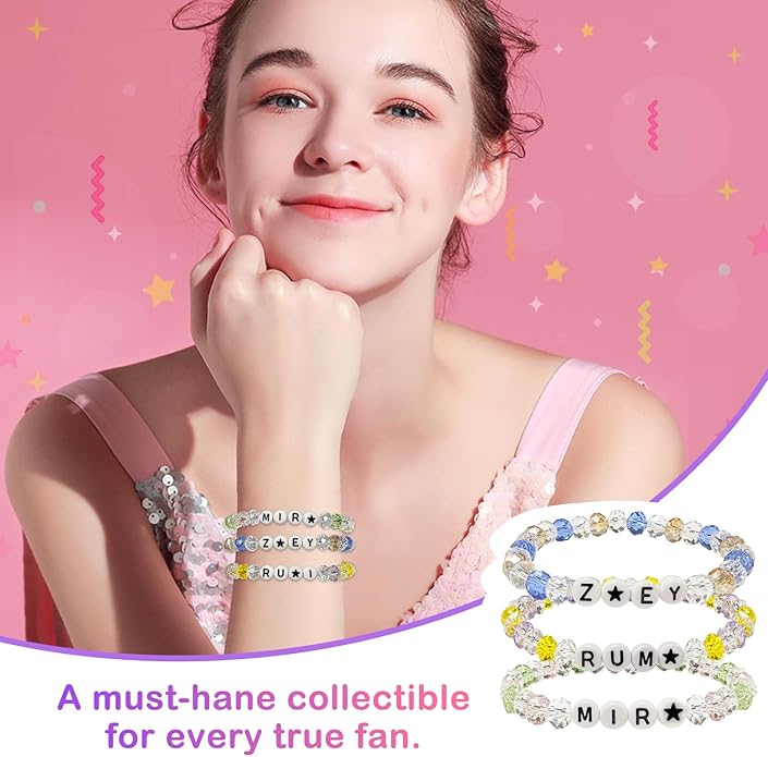 Annymall Korea-Pop Inspired Merch toys Bracelets Sets for Women, Korea-Pop Bracelet Friendship Jewelry, for Huntrix Merchandise for Rumi Mira Zoey Fans Christmas Gifts Cosplay Outfits Decor