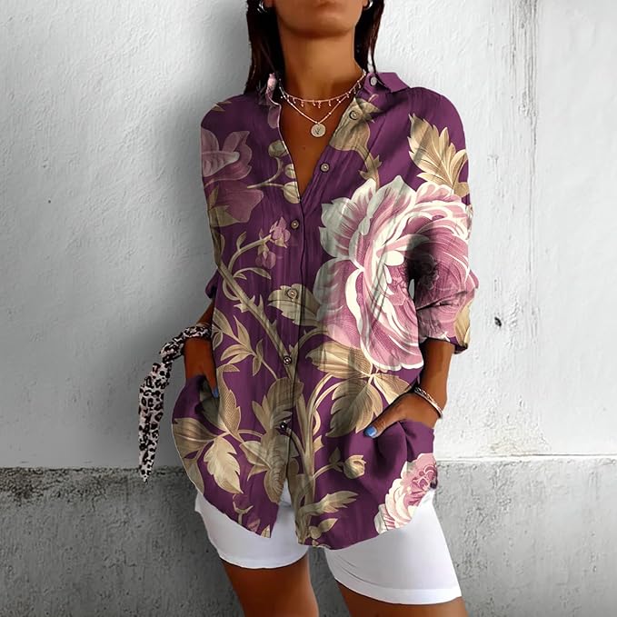 Fashion Summer Shirts V Neck Japanese Art Vintage Floral Graphic Button Down Trendy Hawaiian Holiday Outfits