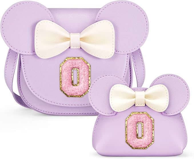 QLOVEA Toddler Purse Gifts for Girls, Little Girl Purse Kids Wallet Crossbody Bag, Birthday Gifts for 3 4 5 6 7 8 Year Old Girl (O, Purple)
