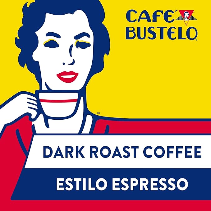 Café Bustelo Espresso Style Dark Roast Coffee, Keurig K-Cup pods, 10 Count Box (Pack of 6)