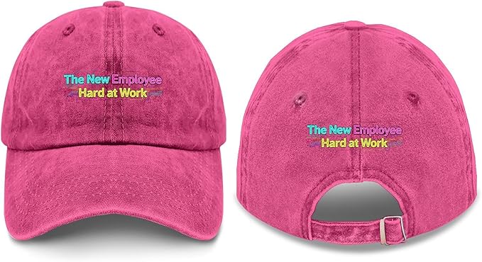 The New Employee Hard at Work Sport Hats for Men Light Weight Caps