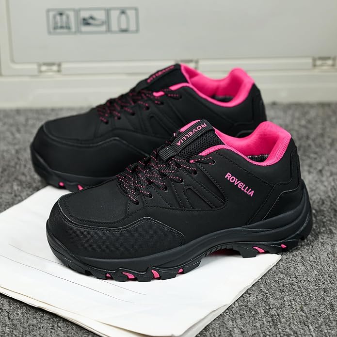 Waterproof Hiking Shoes Women Fashion Sneakers Tennis Walking Shoes Non-Slip Grip Ankle Support, Durable Comfort for Trekking, Trail Running, and Outdoor Adventures