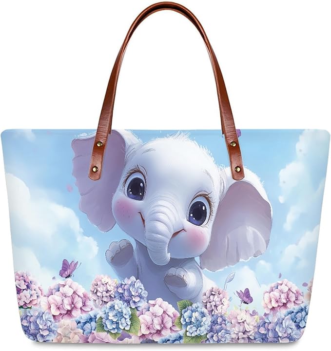 Womens Zip Up Tote Handbag Daisy Print Large Capacity Tote Purse Handbag Big Tote Bag Purse For Work Laptop