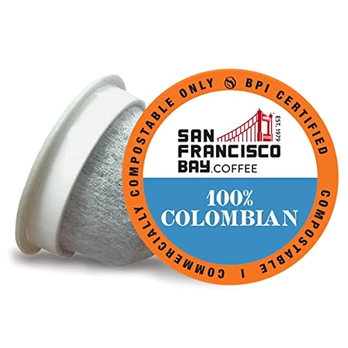 San Francisco Bay Compostable Coffee Pods - 100% Colombian (36 Ct) K Cup Compatible including Keurig 2.0, Medium Roast