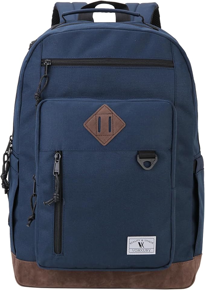 VX VONXURY Backpack for Men Women,Large 17 Inch Bookbag with Mulitiple Pockets,Classical Water Resistant Travel Backpack