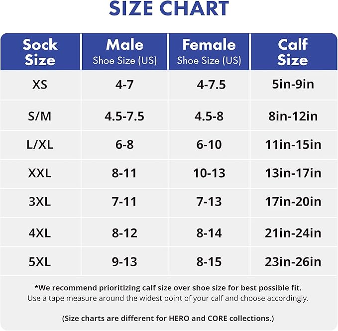 Nurse Yard Compression Socks for Women and Men | 20-30mmHg Graduated Medical Compression Socks for Nurses | Travel and Flying | Athletic Support for Running, Best Compression Socks | 1 Pair Blue